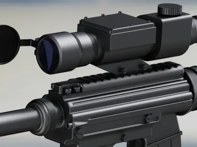 Concept Rifle Free 3D model purchase