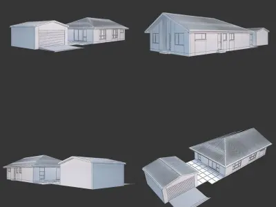 Family Houses Set 1 3D model