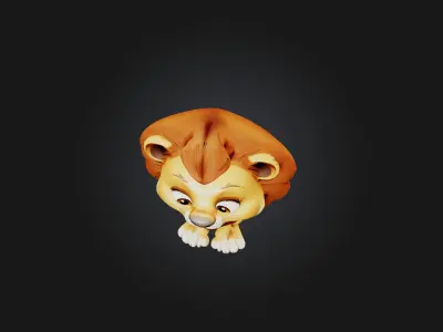 Cartoon Lion 3D model