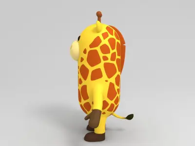 Cartoon Giraffe 3D model