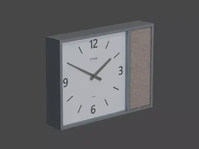 Low-Poly Japanese Retro Wall Clock Low-poly 3D model