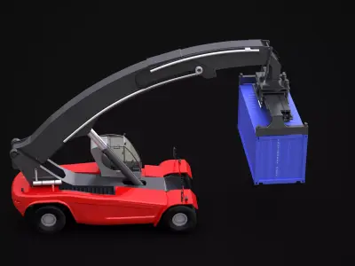 Generic Reach Stacker 10ft Container 3D model