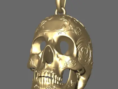 skull pendant 3D print model
