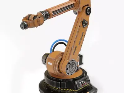 Robotic Arm Rigged and Animated 3D model purchase