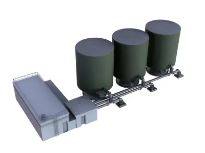 Industrial digester 3D model