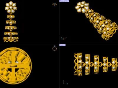 Jhumka Earring - 006 3D print model
