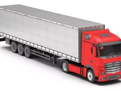 Truck 4-V5 Low-poly 3D model