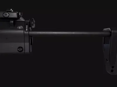 MP7 Submachine Gun Low-poly 3D model