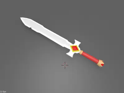 3D Sword Models Ready to Use for Game Development Free low-poly 3D model