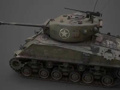 sherman M4 Low-poly 3D model