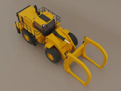 Millyard Arrangement Loader - Heavy Vehicle Low-poly 3D model