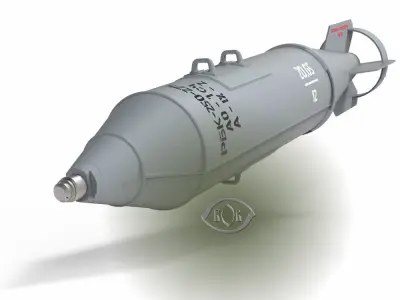 Cluster aviation bomb RBK 250 275 AO 1sch Moulage 3D printable 3D model