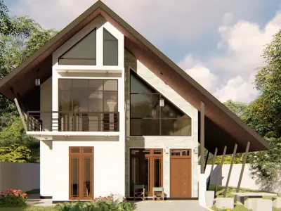 Private Family Cottage 3D model