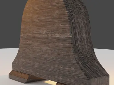 Vintage desk clock Low-poly 3D model