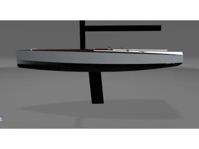 Sailing yacht hull surface 850 Free 3D model