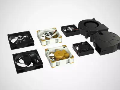 Computer fan 3D model