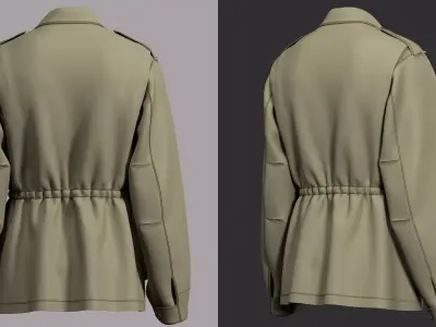 Military Jacket For Men - 3D Clothing Model - OBJ  ZPRJ 3D model