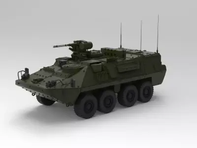 Stryker Armored Vehicle APC 3D model