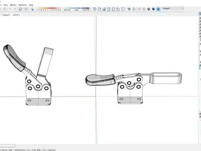 UP 201B Latch Low-poly 3D model