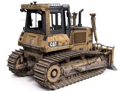 Industrial Heavy Bulldozer 3D Model Low-poly 3D model buy