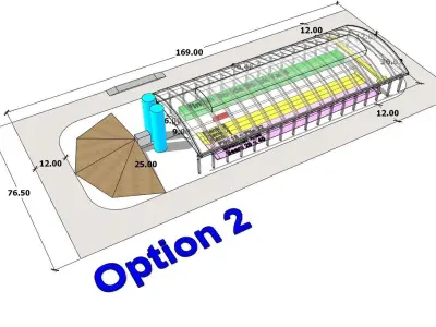 Precast plant in 2 options Free 3D model