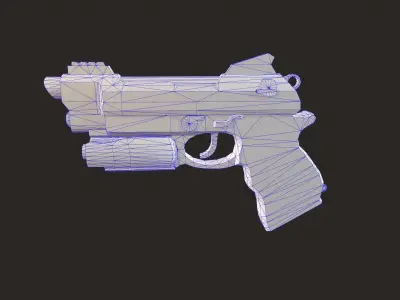 Yellow roar Low-poly 3D model