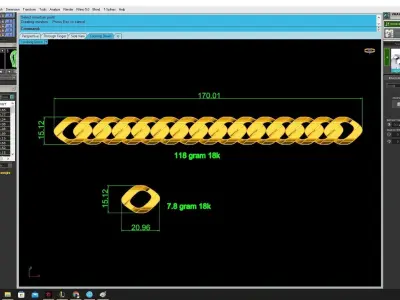 Modern Chain Link Jewelry Component Design 3573 3D print model