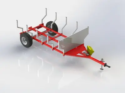 WG 6003 - Trailer for wood 3D model