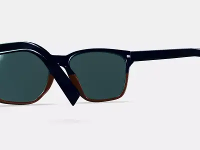 Barkley Low Bridge Fit Sunglasses in Antique Shale Fade 3D model buy