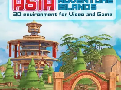 Asia Adventure Islands Low-poly 3D model