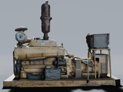 Industrial rusty device 3D model