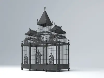 VICTORIAN BIRD CAGE 3D model