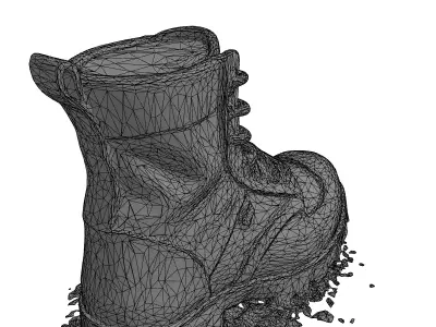 Realistic Hiking Work Boot 3D Model Low-poly 3D model