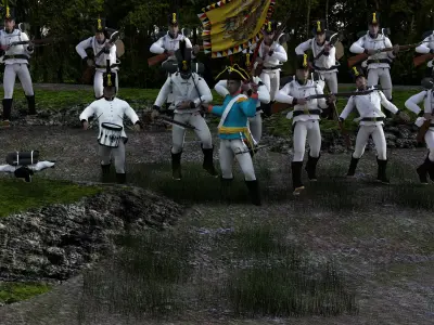 Napoleonic Austrian Line Infantry 3D model