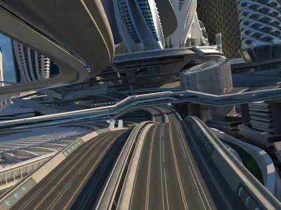 CBD. Future city. P4 model 3D model