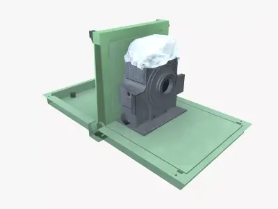 Bur Chock Tilter Low-poly 3D model