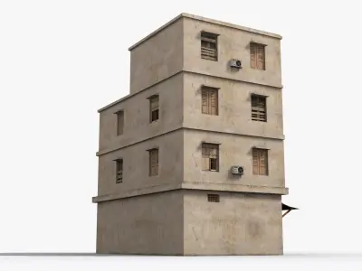 Arab Middle East Building x23 Low-poly 3D model