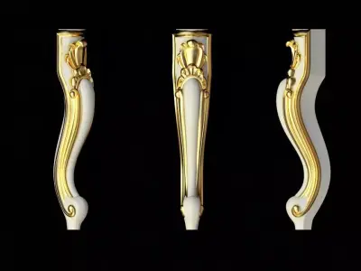 leg High quality 3d models for processing on a cnc machine  3D model 39