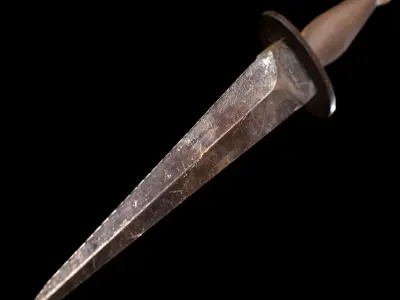 HIE Game Ready Dagger D171123 Free low-poly 3D model