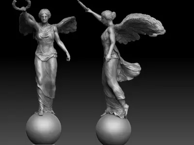 victory winged nikh sculpture  3D print model
