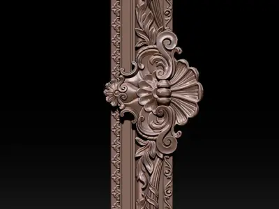 3D Frame - Wood Carving STL Model for CNC Router 3D print model 9