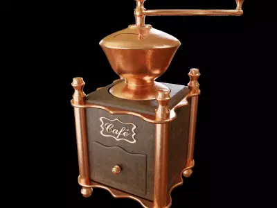 Retro Coffee Grinder 3D model