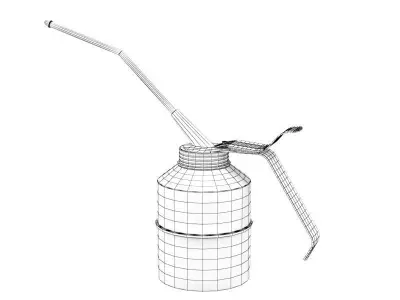 Oil can Low-poly 3D model purchase