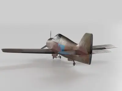 Old Propeller Aircraft 3D model
