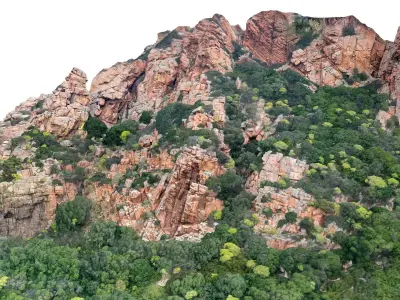 Mountain tropical island 3D model