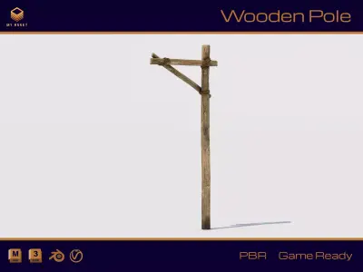 Wooden Pole 3D model