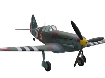Dewoitine D520 Low-poly 3D model
