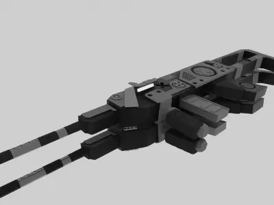 Sci-Fi Guns Low-poly 3D model