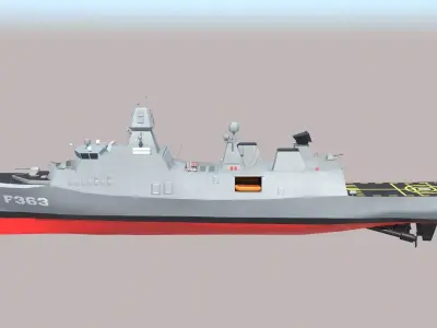 Navy Ship Iver Huitfeldt Low-poly 3D model