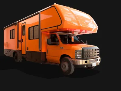 Campervan Low-poly 3D model